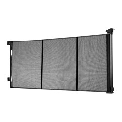 Sisäänvedettävä turvaportti 3100 mm leveä 795 mm korkea lasikuituvahvisteinen verkkokangas musta