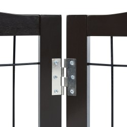 Taitettava neliosainen puinen vapaasti seisova koiraportti 245 cm leveä