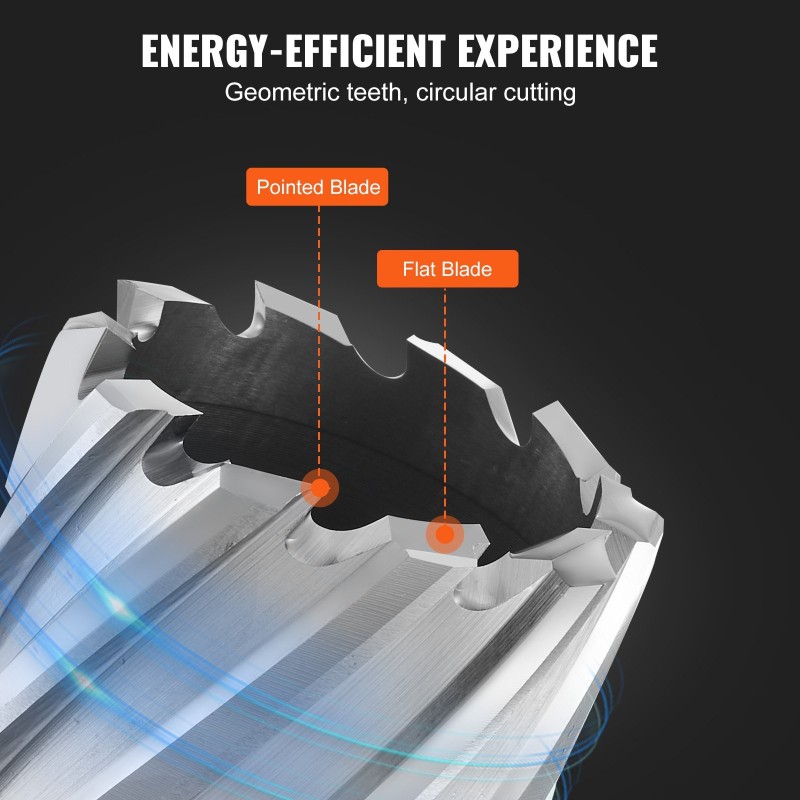 Moniteräinen poranteräsarja magneettiporakoneisiin pikateräksinen 6-osainen 1–2 tuuman halkaisijat