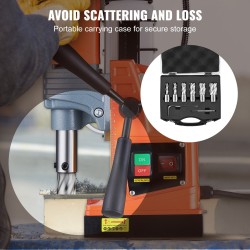 Rengasjyrsinsarja M2AL-pikaliukuterästä 6 kpl Weldon-kannalla leikkuusyvyys 2,5 cm magneettiporakoneille