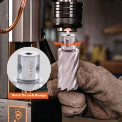 Rengasporasarja M2AL-pikaliukuteräs 6 kpl 2,5–5,1 cm halkaisija magneettiporille yleisvarsi kuljetuslaukulla