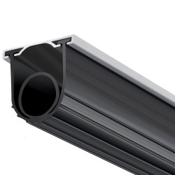 Autotallin oven alatiiviste kumi U ja O profiili 4,8m 100mm esiporattu alumiinikiskokiinnike