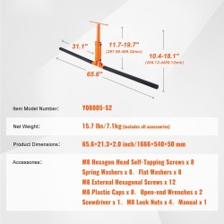 Kattokiinnitteinen teräksinen säilytysteline kahdelle kajakille ja SUP-laudalle säädettävällä korkeudella