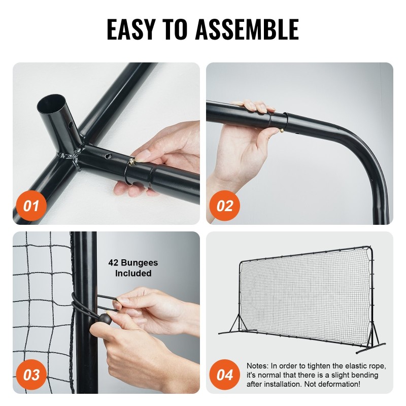 Jalkapallon palautusverkko rautarunko PE-verkko 12x6 jalkaa kantolaukku maakiilat