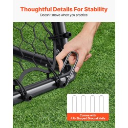 Jalkapallon palautusverkko rautaputkinen 34"x34" taittuva säädettävä kulma