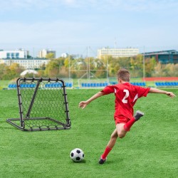 Jalkapallon palautusverkko rautaputkinen 34"x34" taittuva säädettävä kulma