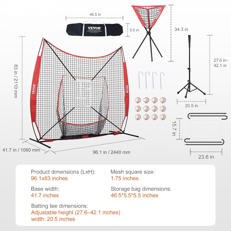Harjoitusverkko polyesteri 7x7 jalkaa lasikuiturunko 12 palloa lyönti syöttö kiinniottoharjoituksiin