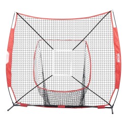 Baseball- ja softball-harjoitusverkko polyesteriverkolla 2,13x2,13 m lasikuitutangot kantolaukku harjoituspallo