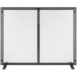 Tulisijan rautainen kipinäsuoja 990 x 780 mm yksi paneeli magneettiovella