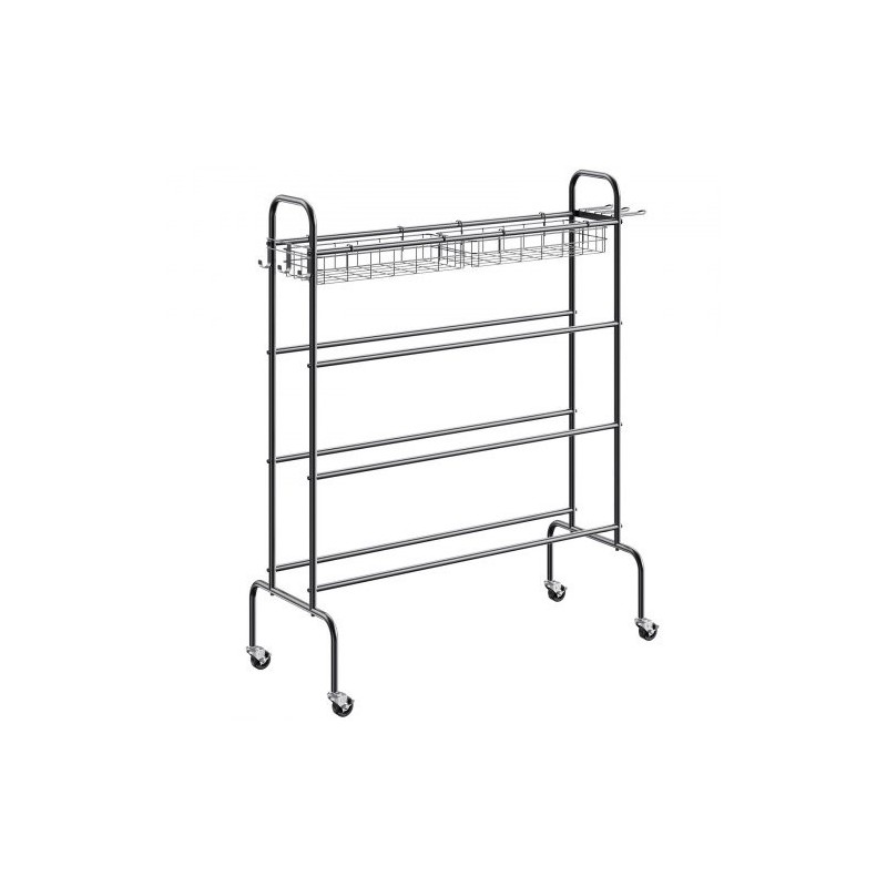 Pallo- ja urheiluvälineteline neljä tasoa hiiliteräs pyörillä irrotettavat korit