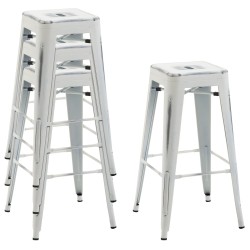 Joshua V2 teollinen baarijakkara pinottava metallinen moderni keittiötuoli