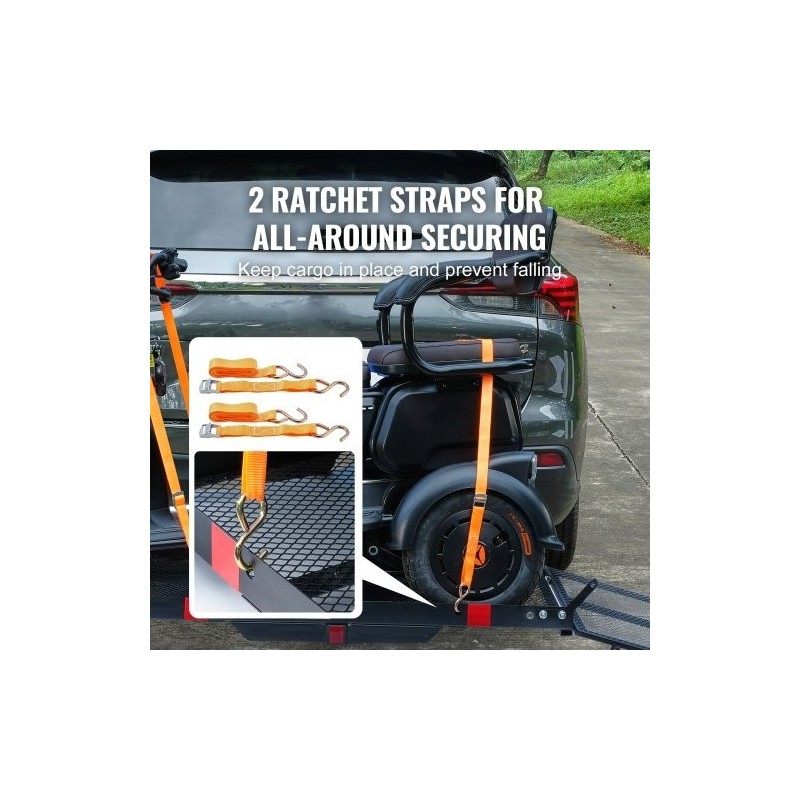 Vetokoukkuun kiinnitettävä rautainen pyörätuoli ja skootterikori 1175×680×112 mm 226,8 kg