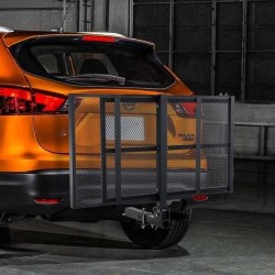 Vetokoukkuun kiinnitettävä rautainen pyörätuoli ja skootterikori 1175×680×112 mm 226,8 kg