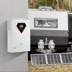 Hybridiaurinkoinvertteri 5500W puhdas siniaalto 230V 48V akuille sisäänrakennettu 100A MPPT