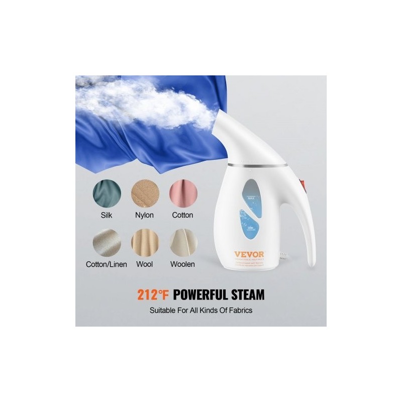 Pystymallinen käsikäyttöinen vaatehöyrystin 800 watin teho irrotettava 240 millilitran säiliö suojakäsineet