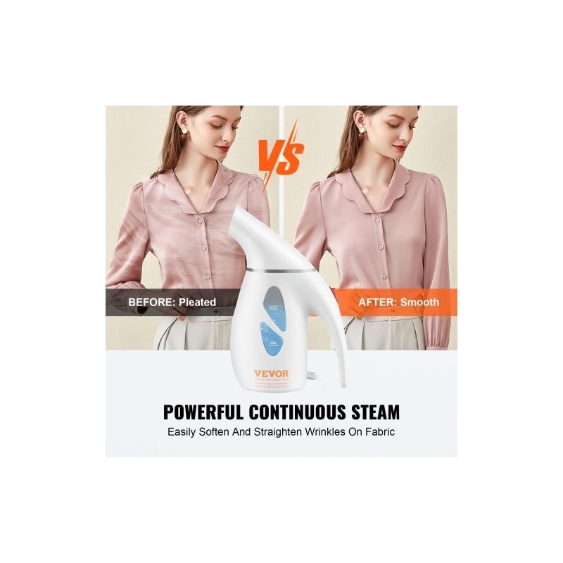 Pystymallinen käsikäyttöinen vaatehöyrystin 800 watin teho irrotettava 240 millilitran säiliö suojakäsineet