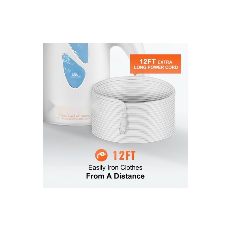 Pystymallinen käsikäyttöinen vaatehöyrystin 800 watin teho irrotettava 240 millilitran säiliö suojakäsineet