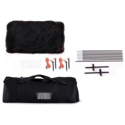 Lyöntihäkki palloharjoitteluun sisä- ja ulkokäyttöön 40 jalan lasikuiturungoilla suljettu kantolaukulla