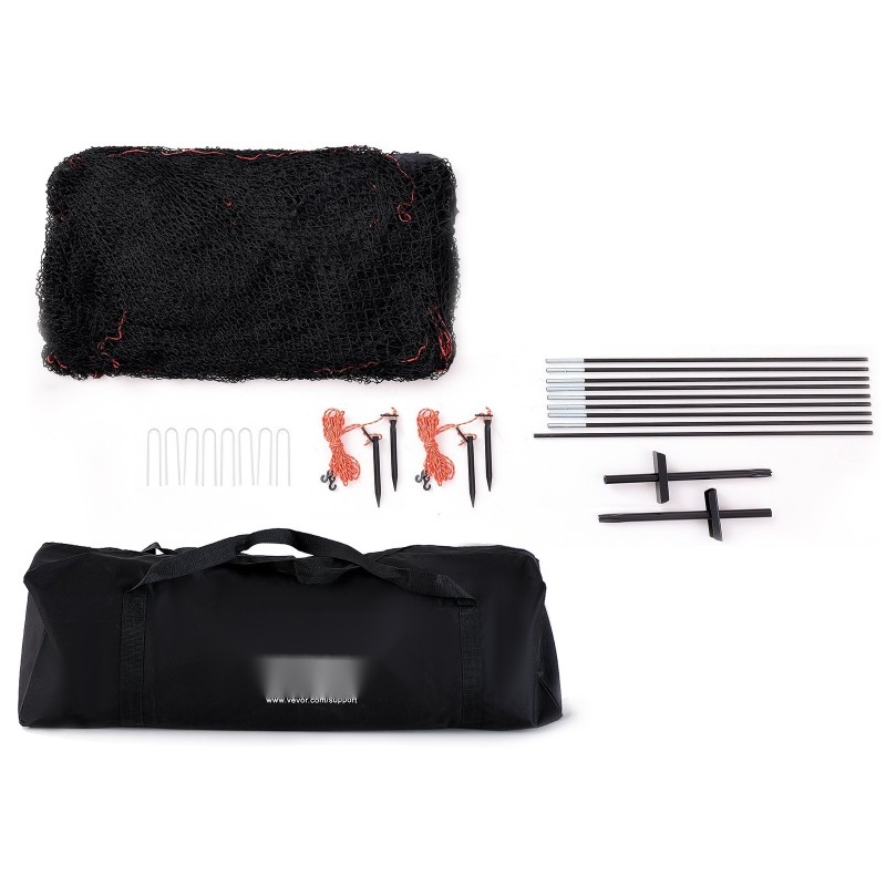 Suljettu lyöntikehikko lasikuitutangoin soveltuu baseball ja softball harjoitteluun noin 6,7 metriä