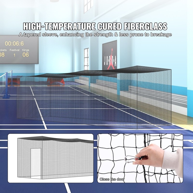 Lyöntiverkko solmittu 30-säikeisestä polyeteenistä pituus 35 jalkaa sisä- ja ulkokäyttöön kantolaukulla