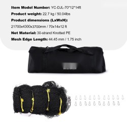 Lyöntiverkko PE-materiaali 30-säikeinen 70FT harjoitteluun baseball ja softball