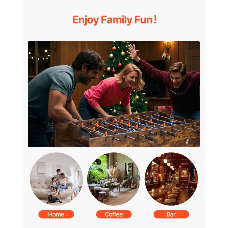 Pelipöytä kolmen pelin 54-tuumainen MDF-levyrakenteinen ilmakiekko pöytätennis pöytäjalkapallo