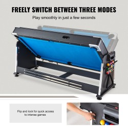 Pelipöytä kääntyvä kolmelle pelille biljardi ilmakiekko pöytätennis MDF-levy PVC-pinta 88 tuuman