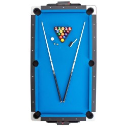 Pelipöytä kääntyvä kolmelle pelille biljardi ilmakiekko pöytätennis MDF-levy PVC-pinta 88 tuuman