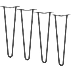 Hiusneulajalat hiiliterästä 406 mm 4 kpl 227 kg kumisilla lattiasuojilla