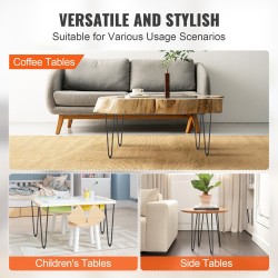 Hiusneulajalat hiiliterästä 406 mm 4 kpl 227 kg kumisilla lattiasuojilla