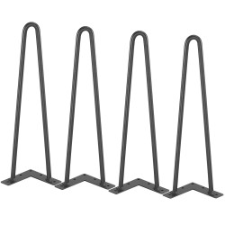 Hiusneulajalat hiiliterästä 406 mm 4 kpl 227 kg kumisilla lattiasuojilla