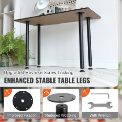 Pöydän jalat hiiliterästä 762 mm säädettävät 4 kpl 544 kg kantavuus