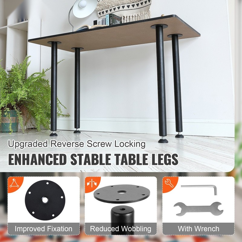 Pöydän jalat hiiliterästä 762 mm säädettävät 4 kpl 544 kg kantavuus