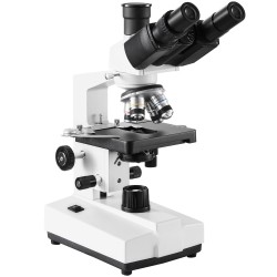 Kolmitorninen yhdistelmämikroskooppi 40–5000x LED-valaistus kaksikerroksinen metallinen näytelava liitettävyys tietokoneeseen