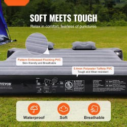 Lavapatja lava-autoon 5.5–5.8 ft kuvioitu nukkapinta PVC 2 tyynyä 12V ilmapumppu