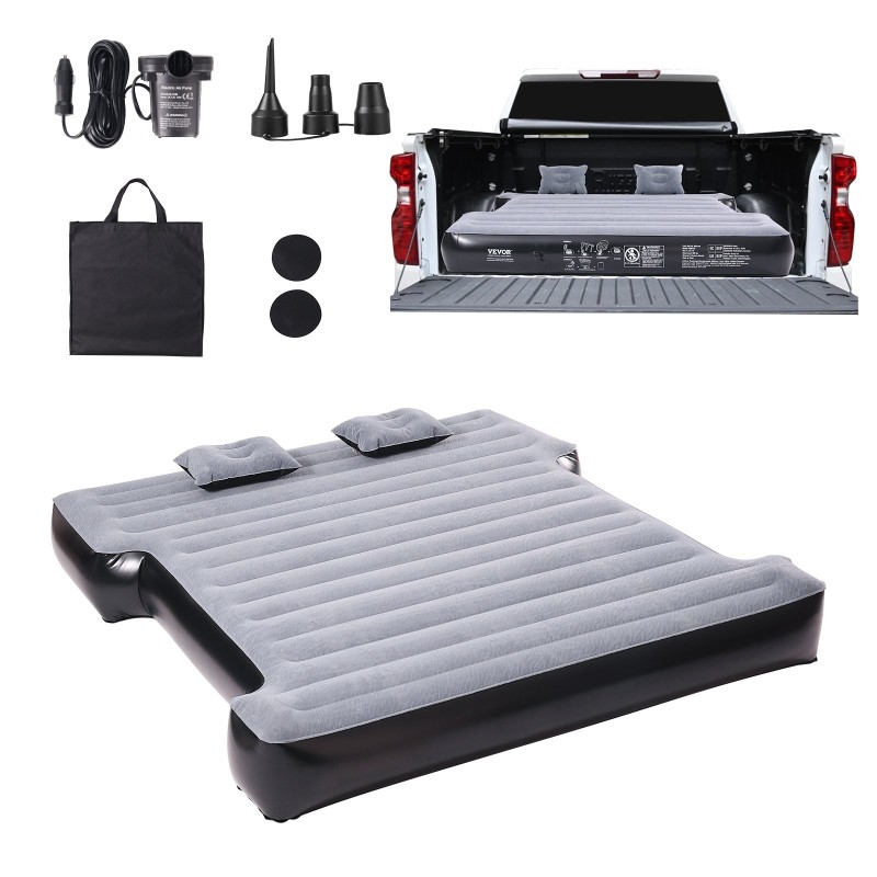 Lavapatja lava-autoon 5.5–5.8 ft kuvioitu nukkapinta PVC 2 tyynyä 12V ilmapumppu