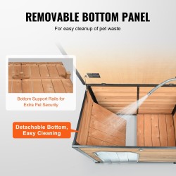 Ulkokoirankoppi vedenkestävä setripuu rautarunko eristetty korotettu lattia keskikokoisille ja suurille