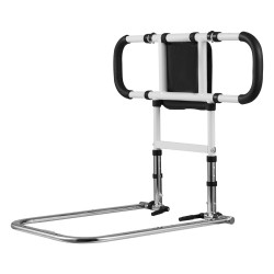 Sängynlaita säädettävä taittuva hiiliteräsrunko polyuretaanipinnoitettu kahva kantavuus 136 kg eri sänkymitoille