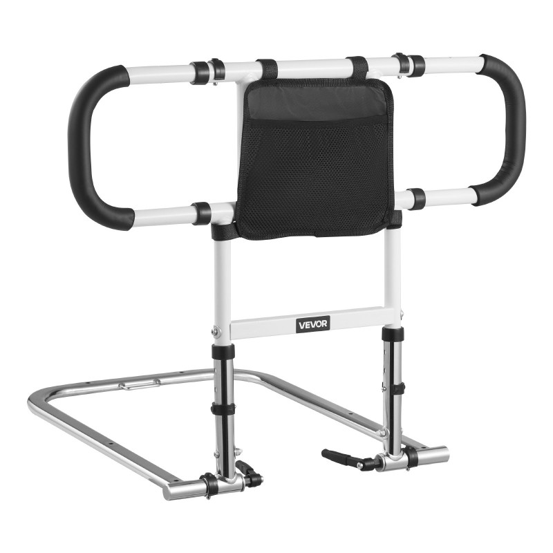 Sängynlaita säädettävä taittuva hiiliteräsrunko polyuretaanipinnoitettu kahva kantavuus 136 kg eri sänkymitoille