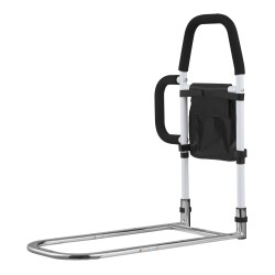 Sängynlaita hiiliteräsputkesta säädettävällä korkeudella polyuretaanisella kahvalla ja sivukahvalla sopii eri sänkikokoihin