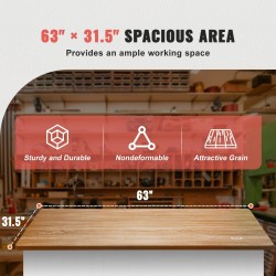 Lastulevyinen pöytätaso 1600x800 mm 25 mm melamiinipinta 100 kg kantavuus