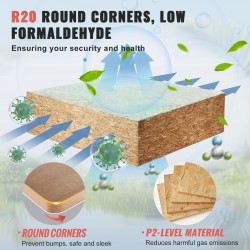 Pöytälevy lastulevy melamiinipintainen 1400 x 700 mm 25 mm pyöristetyt kulmat P2-luokka