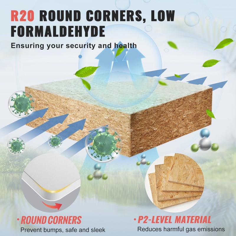 Lastulevyinen työtaso 1524x635 mm 25 mm 100 kg valkoinen