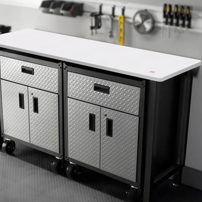 Lastulevyinen työtaso 1524x635 mm 25 mm 100 kg valkoinen