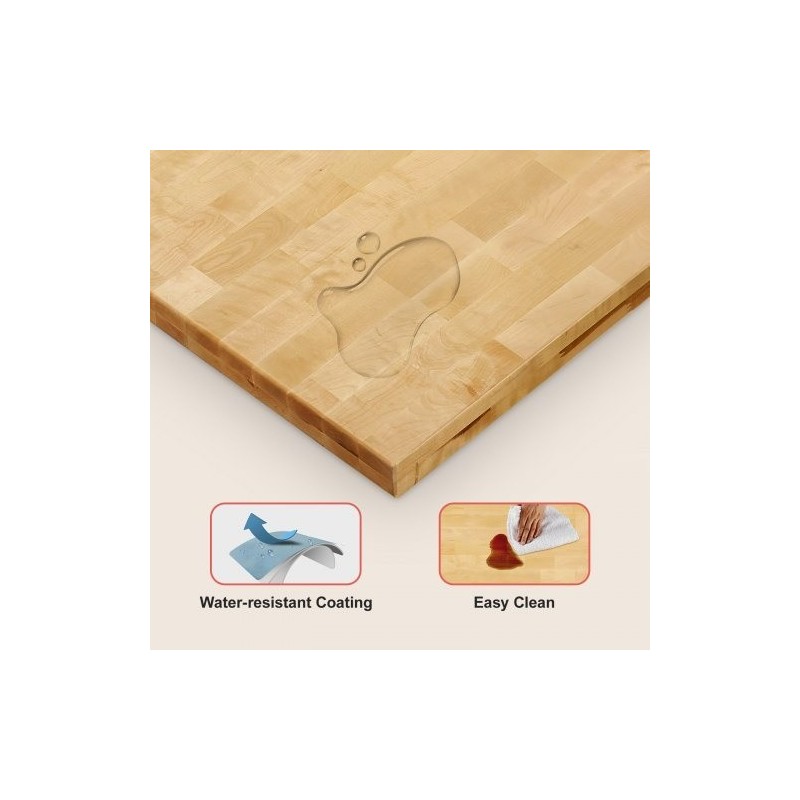 Pöytätaso vaahterapuu 1500×750 mm 38 mm kantavuus 150 kg