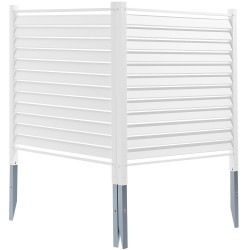 PVC säleikköpaneelit 48 tuumaa 48 tuumaa 2 paneelia valkoinen sinkityt maakiilat