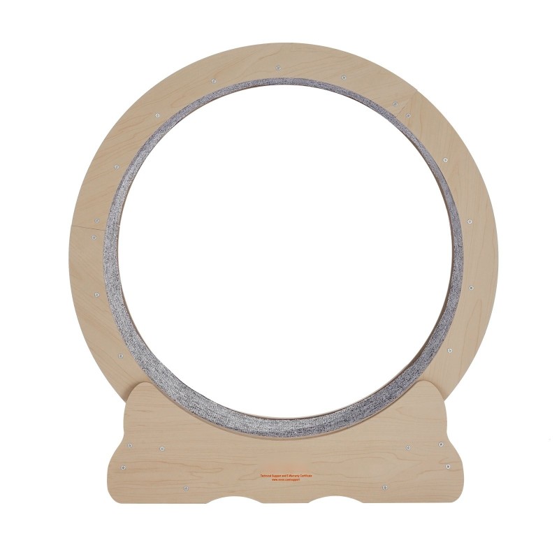 Kissan puinen harjoituspyörä sisäkäyttöön 75 cm ulkohalkaisija irrotettavalla matolla