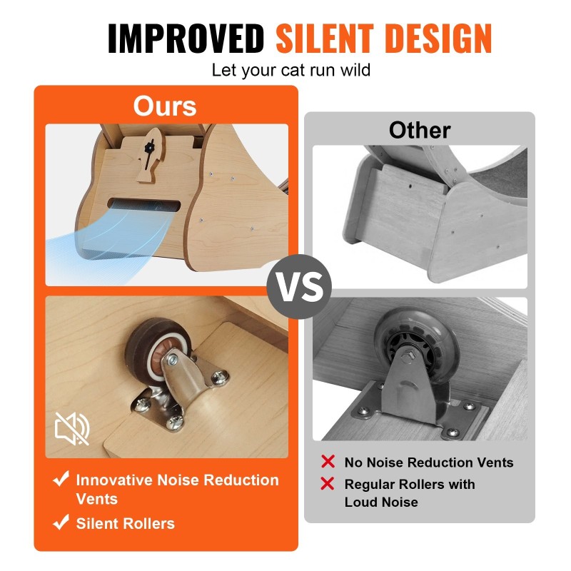 Kissan juoksupyörä puulevystä 110 cm ulkohalkaisija sisäkäyttöön irrotettava sisämatto sopii useimmille kissoille