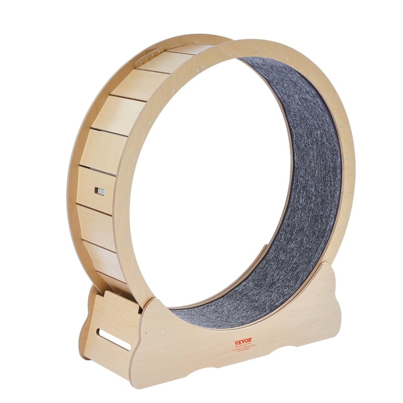 Kissan juoksupyörä puulevystä 110 cm ulkohalkaisija sisäkäyttöön irrotettava sisämatto sopii useimmille kissoille