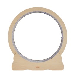 Puinen juoksupyörä kissoille sisäkäyttöön 91 senttimetriä ulkohalkaisija irrotettava matto